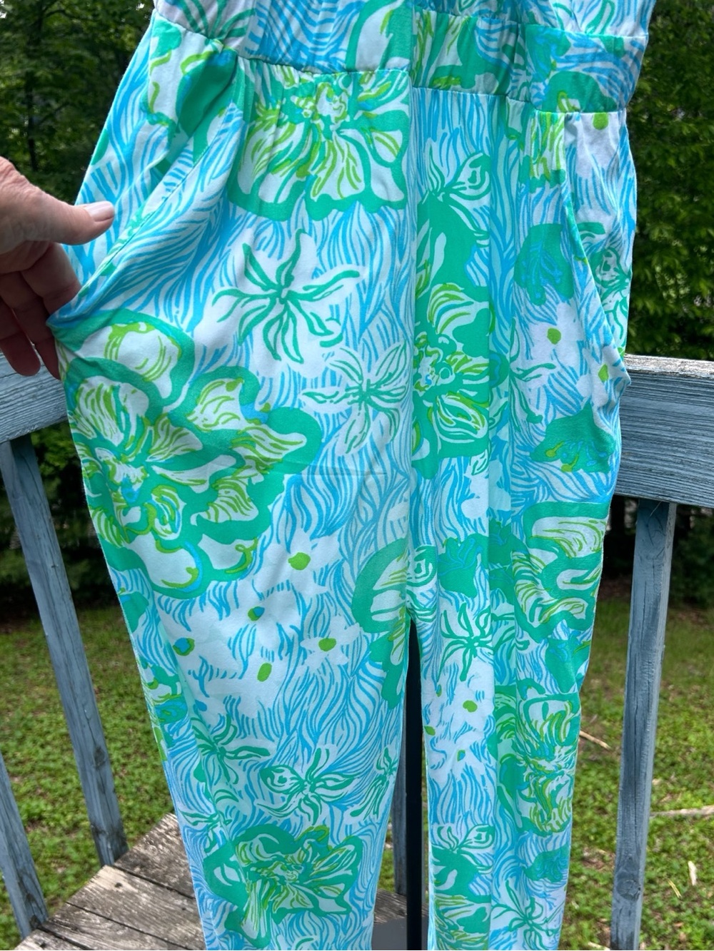 Lily Pulitzer Melba Jumpsuit L Tropical Preppy Summer Essential Lightweight - Picture 7 of 11